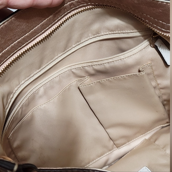 🩷RARE🩷 Authentic Coach Signature Metallic Rose Blush Large Shoulder Bag - Picture 11 of 16